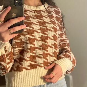 Brown/Cream Knit Sweater